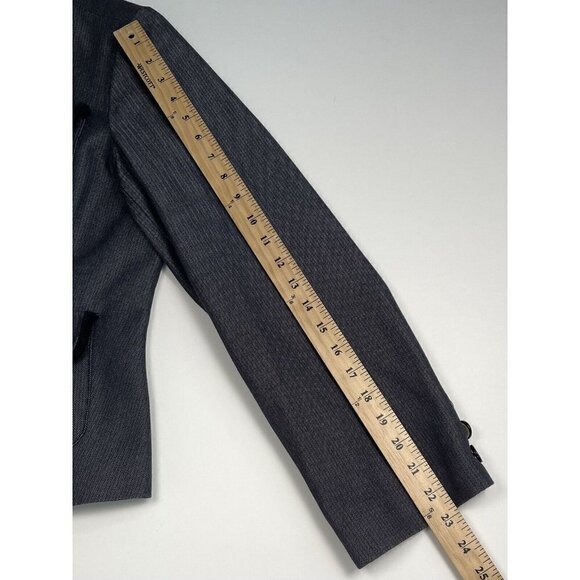 BOB TIMBERLAKE Womens LARGE Black Herringbone Velvet Trim JACKET Pockets EUC - Picture 5 of 8